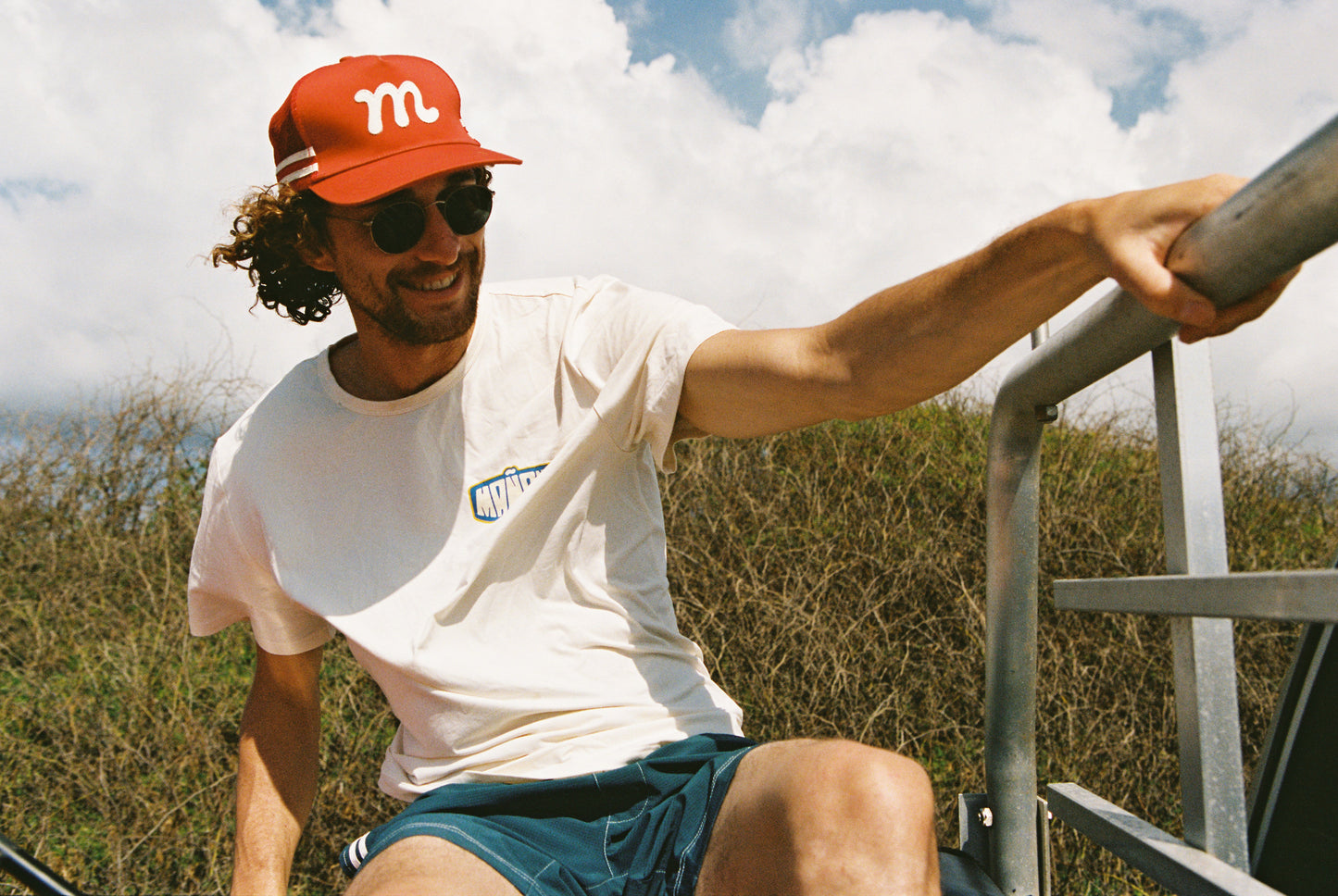 Mesh Back "M" Trucker - Red